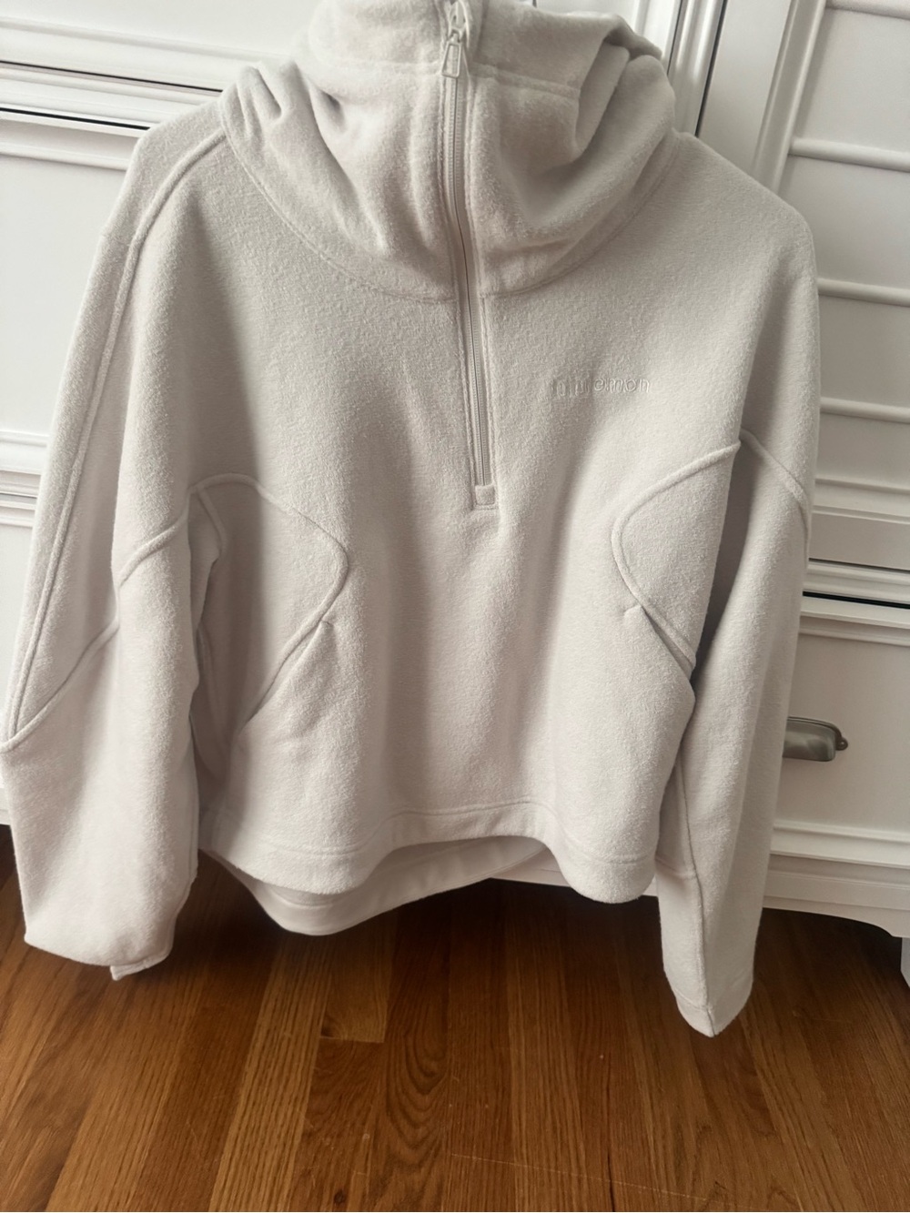 Lululemon Light Cream Quarter-Zip Fleece Pullover